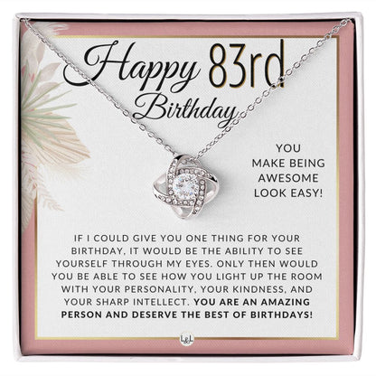 83rd Birthday Gift For Her - Necklace For 83 Year Old - Beautiful Woman's Birthday Pendant Jewelry - Liliana and Liam