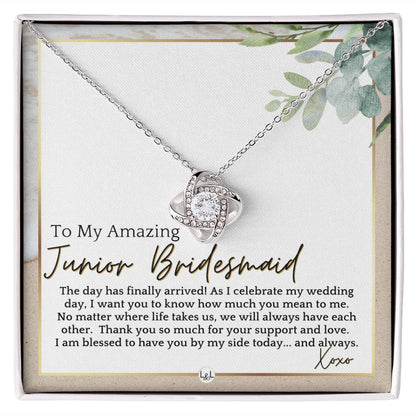 Junior Bridesmaid Gift - On My Wedding Day For Jr. Bridesmaid - Wedding Party Thank You Gift , Beach and Destination Wedding Theme - Liliana and Liam