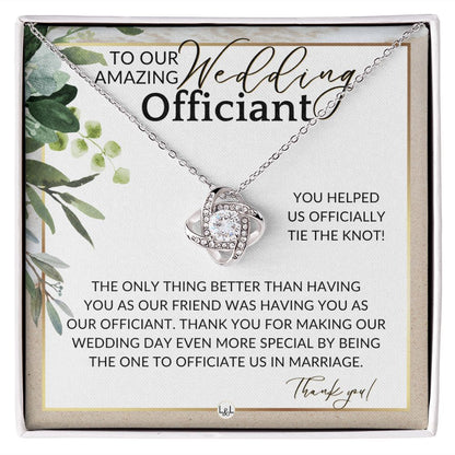Officiant Gift - Thank You Thank You For Marrying Us - Female Wedding Officiant or Pastor Gift , Beach and Destination Wedding Theme - Liliana and Liam