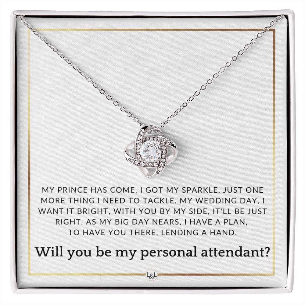 Wedding Personal Attendant Proposal - Hot Mess Without You - Elegant White and Gold Wedding Theme