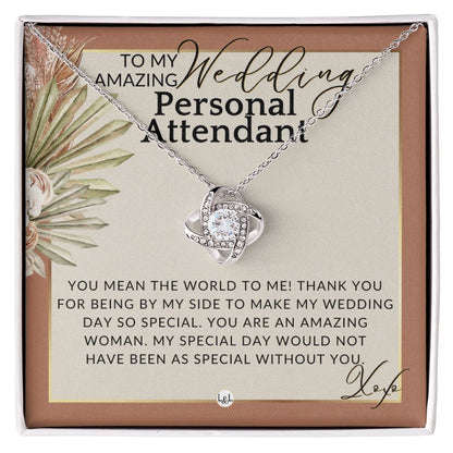 Wedding Personal Attendant Thank You Gift - Wedding Helper, Bridal Concierge, Lady in Waiting , Terracotta, Rust And Gold Wedding Theme - Liliana and Liam