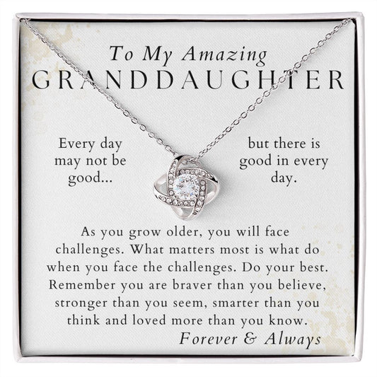 Do Your Best - Granddaughter Necklace - Gift from Grandpa, Grandma - Birthday, Graduation, Valentines, Christmas Gifts