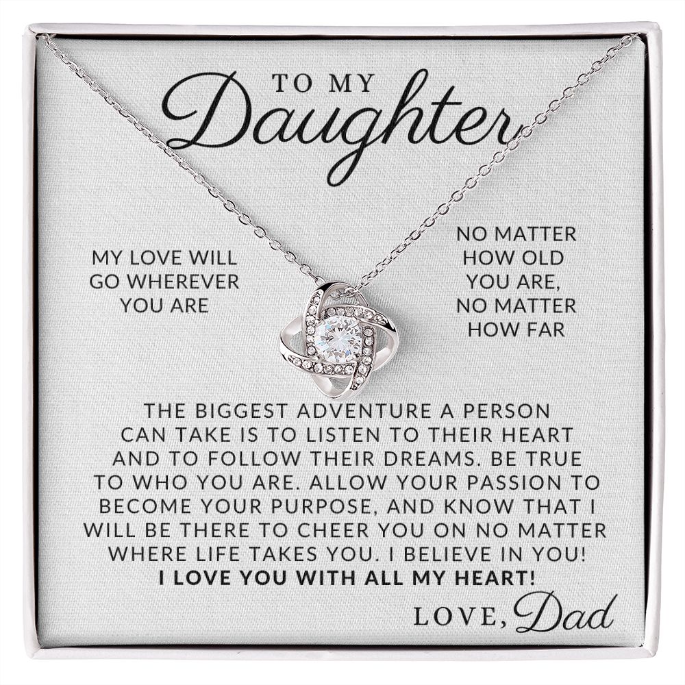 No Matter What - To My Daughter (From Dad) - Father to Daughter Gift - Christmas Gifts, Birthday Present, Graduation Necklace, Valentine's Day