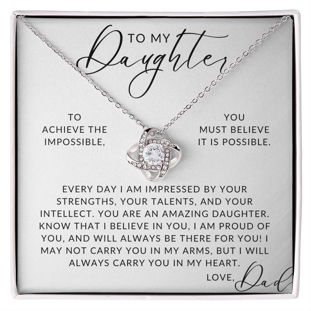 I Believe In You - To My Daughter From Dad Gift - Father to Daughter Necklace