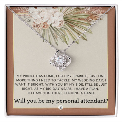 Wedding Personal Attendant Proposal - Will You Be My Helper, Bridal Concierge, Lady in Waiting , Terracotta, Rust And Gold Wedding Theme - Liliana and Liam