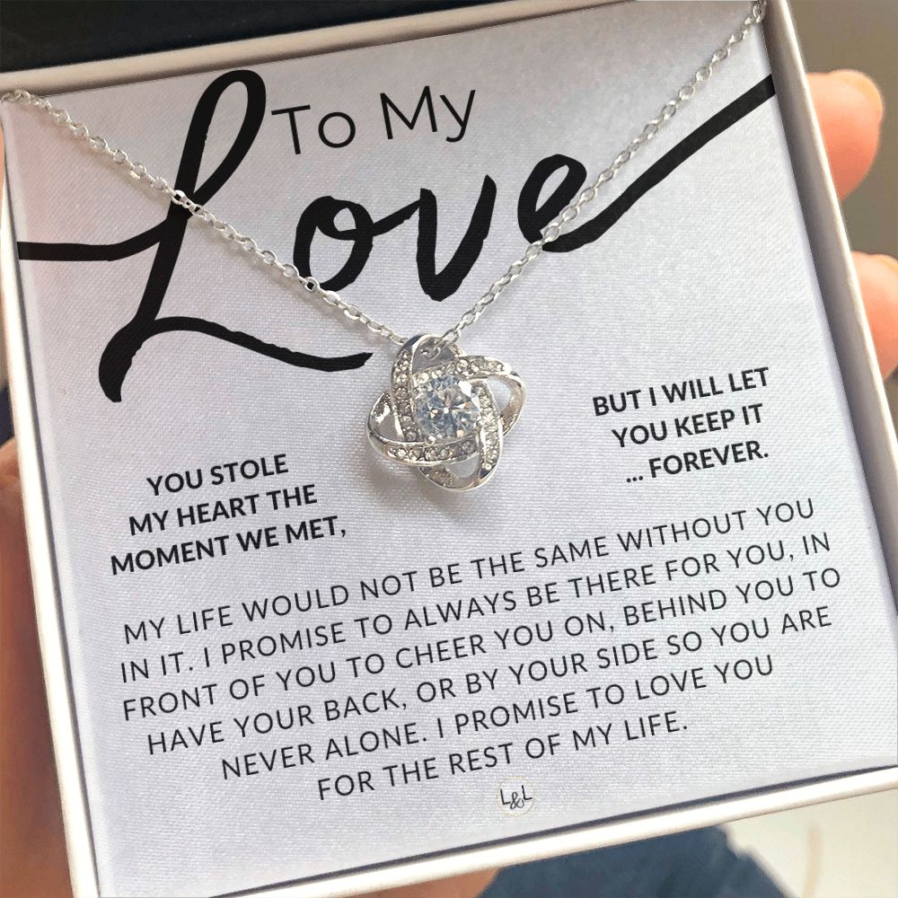To My Love - Thoughtful and Romantic Gift for Her - Soulmate Necklace - Christmas, Valentine's, Birthday or Anniversary Gifts