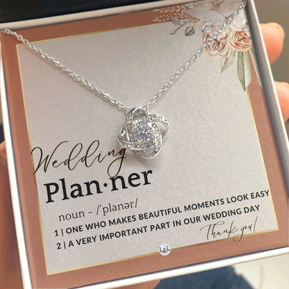 Wedding Event Planner Gift - Thank You From Bride & Groom - Gratitude Gift, Token of Appreciation , Terracotta, Rust And Gold Wedding Theme - Liliana and Liam