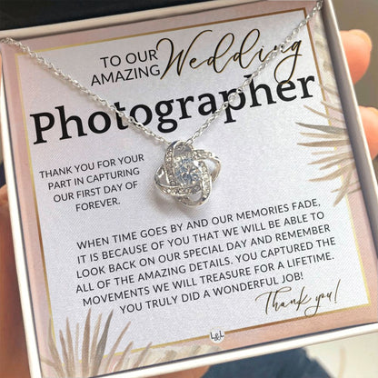 Wedding Photographer Gift - Thank You From The Couple - Gratitude Gift, Token of Appreciation , Pink Floral and Boho Wedding Theme - Liliana and Liam