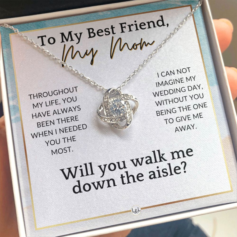 Mom, Will You Walk Me Down The Wedding Aisle, Give Me Away Proposal, Mother of the Bride Gift , Beach and Destination Wedding Theme