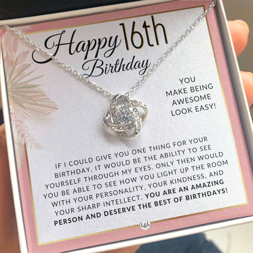 16th Birthday Gift For Her - Necklace For 16 Year Old Birthday  - Beautiful Teenage Girl Birthday Pendant