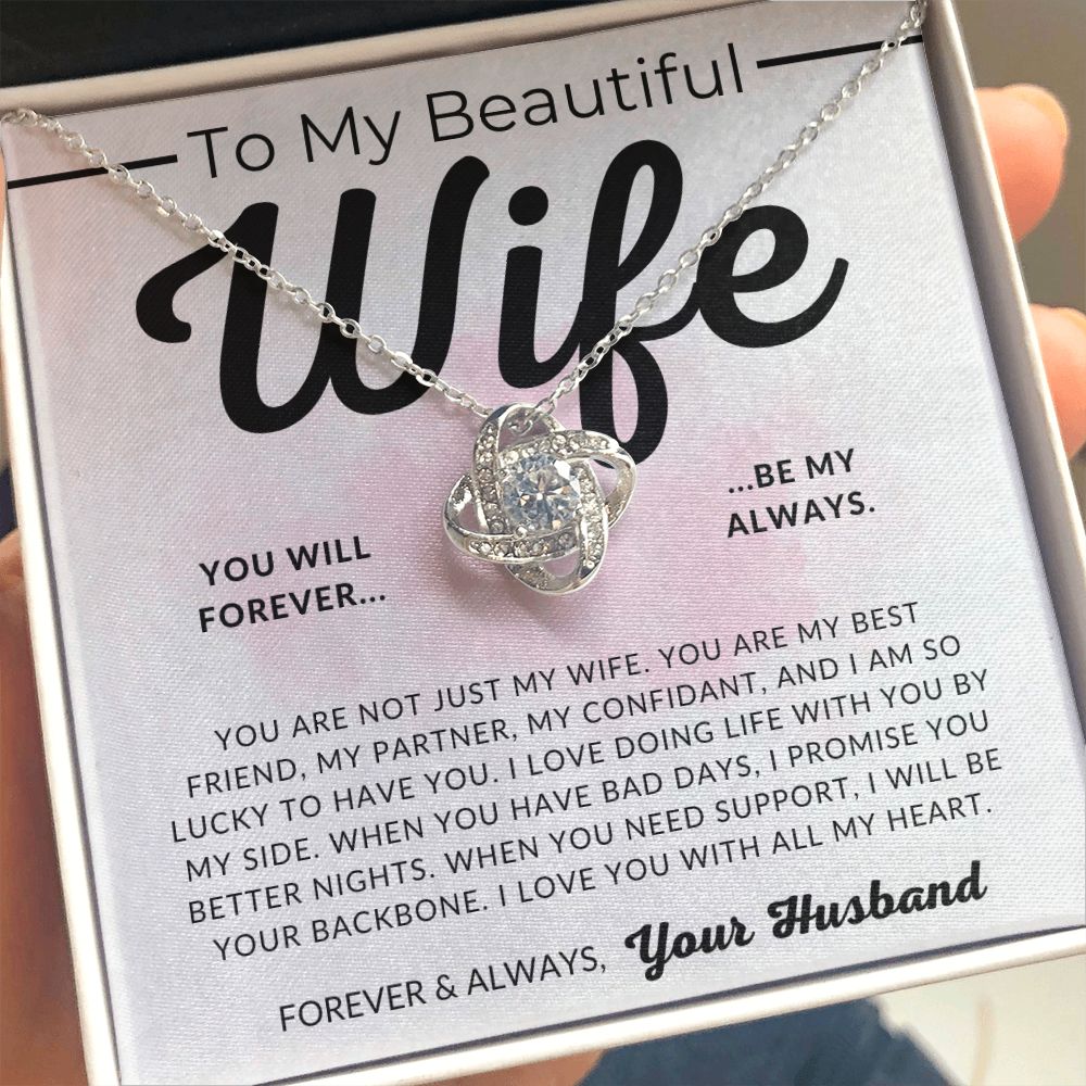 Better Nights - To My Wife Necklace - From Husband - Christmas Gifts, Birthday Present, Wedding Anniversary Gift, Valentine's Day