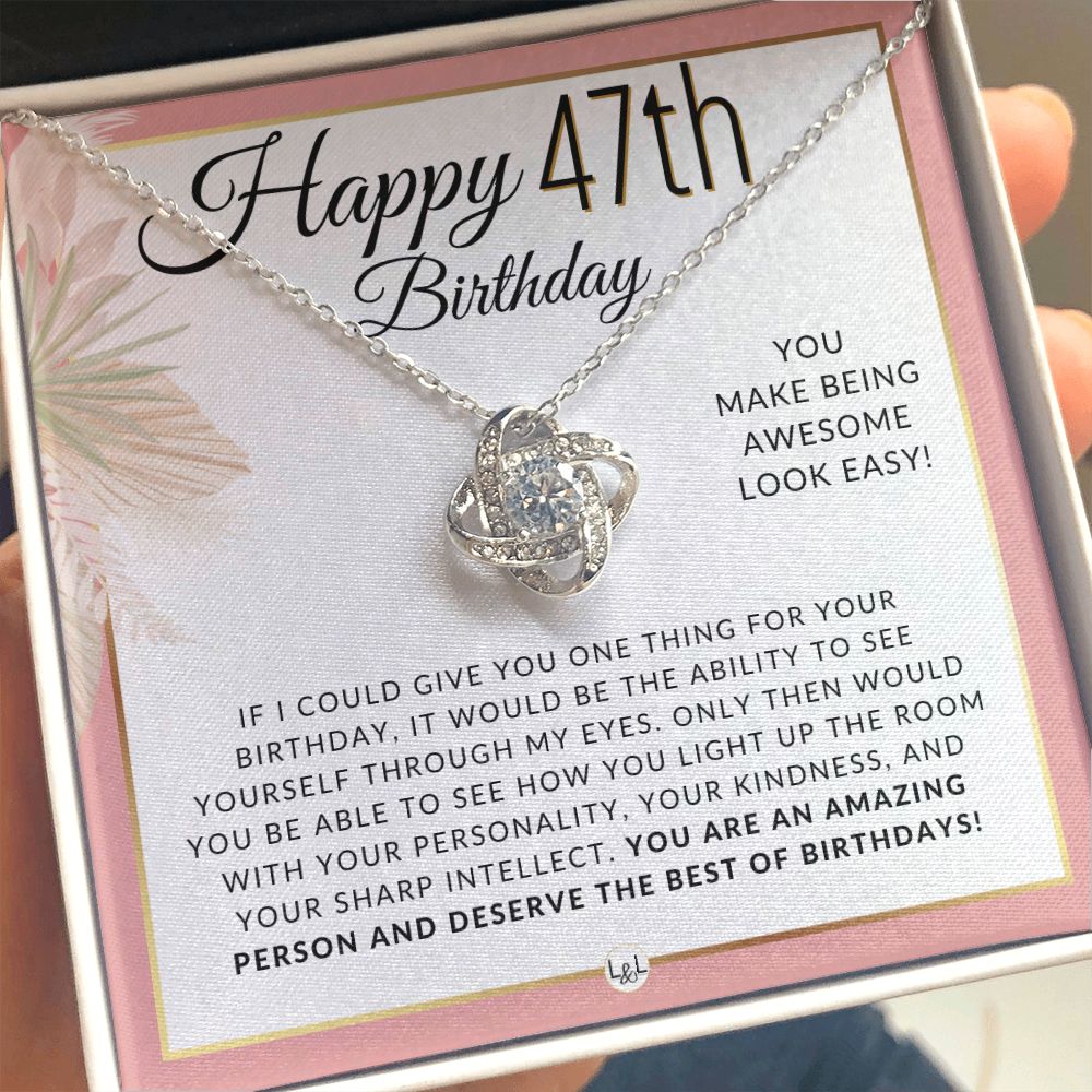 47th Birthday Gift For Her - Necklace For 47 Year Old - Beautiful Woman's Birthday Pendant Jewelry