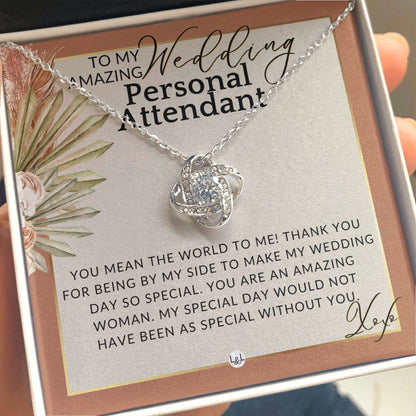 Wedding Personal Attendant Thank You Gift - Wedding Helper, Bridal Concierge, Lady in Waiting , Terracotta, Rust And Gold Wedding Theme - Liliana and Liam