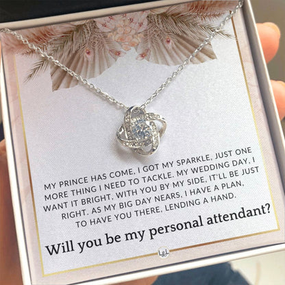 Wedding Personal Attendant Proposal - Will You Be My Helper, Bridal Concierge, Lady in Waiting , Pink Floral and Boho Wedding Theme - Liliana and Liam