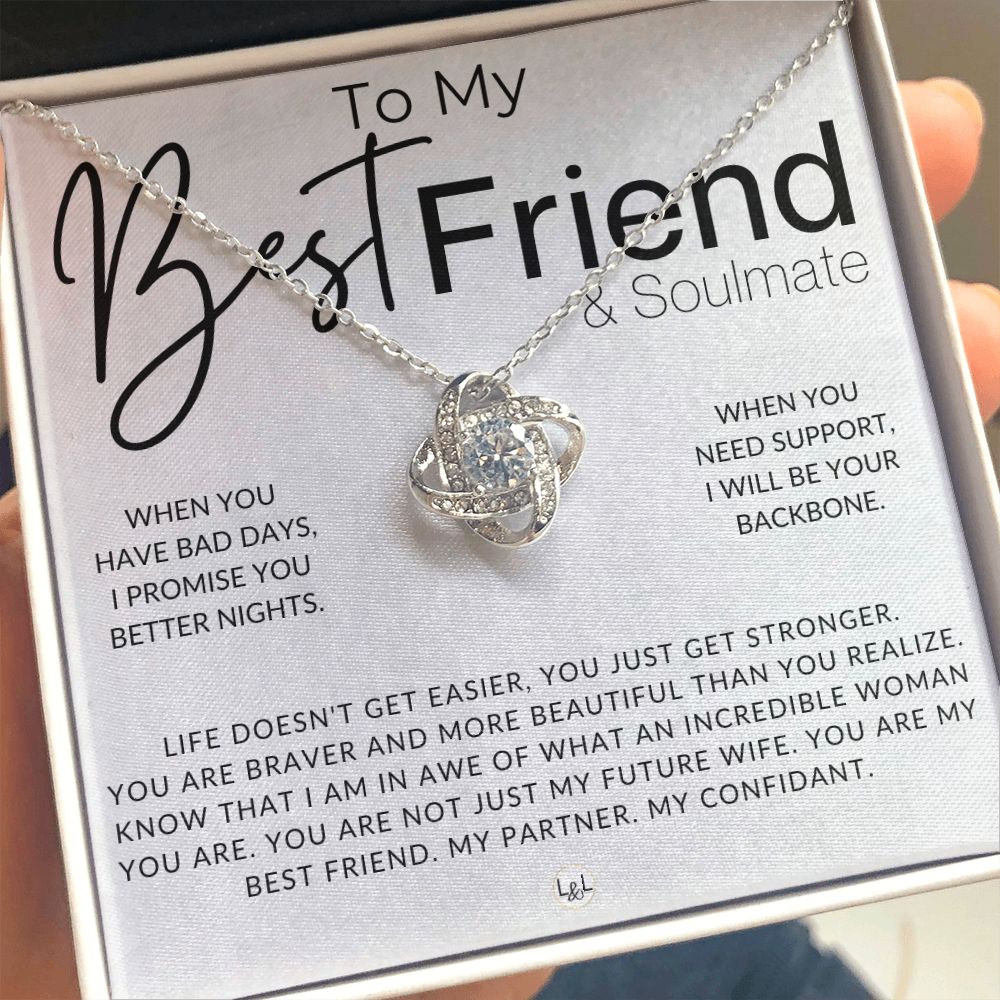 My Best Friend, My Soulmate - Thoughtful and Romantic Gift for Her - Soulmate Necklace - Christmas, Valentine's, Birthday or Anniversary Gifts
