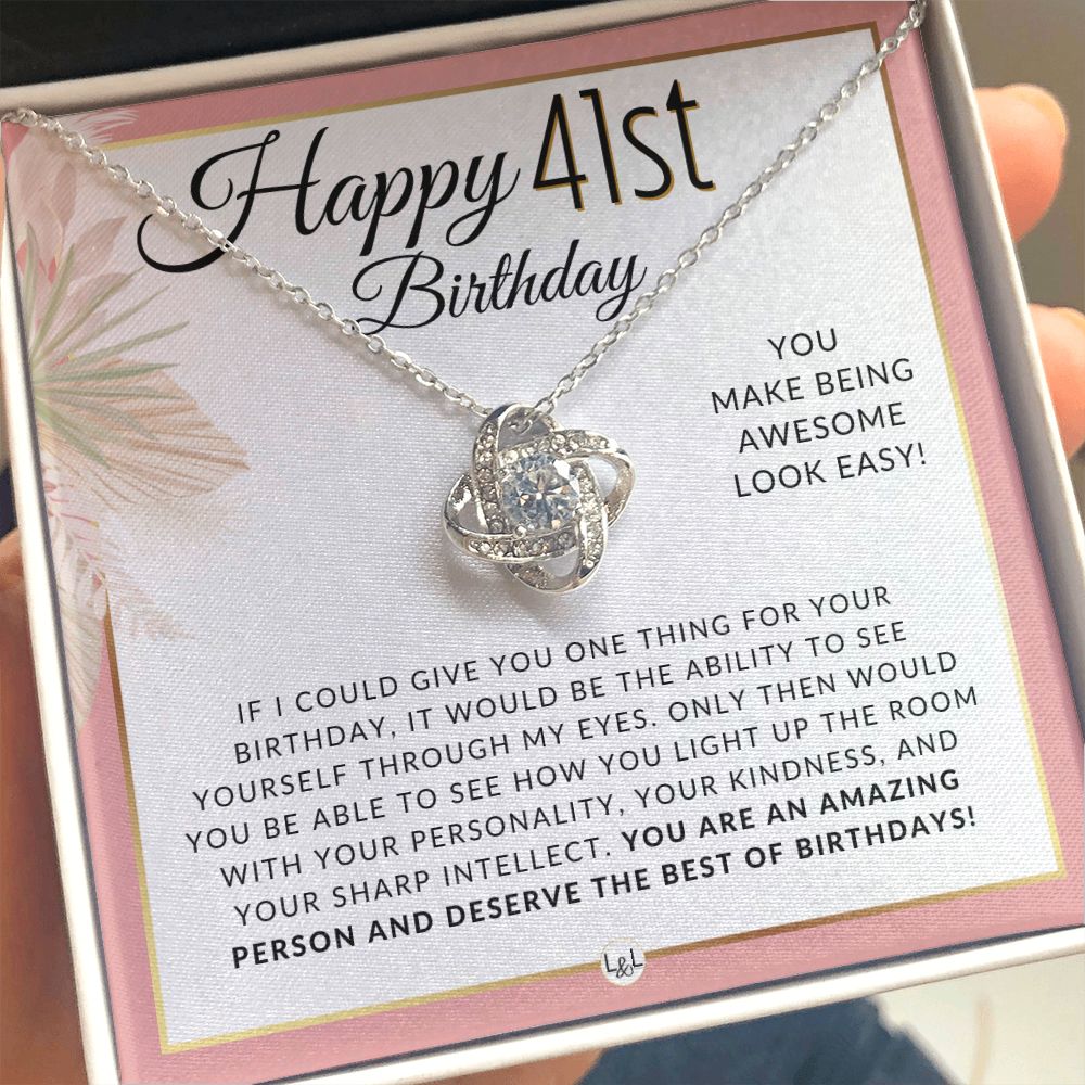 41st Birthday Gift For Her - Necklace For 41 Year Old - Beautiful Woman's Birthday Pendant Jewelry