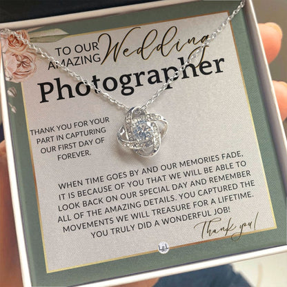 Wedding Photographer Gift - Thank You From The Couple - Gratitude Gift, Token of Appreciation , Sage Green & Boho Wedding Theme