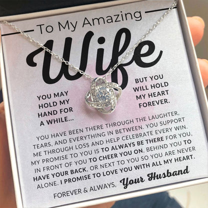 My Promise - To My Wife Necklace - From Husband - Christmas Gifts, Birthday Present, Wedding Anniversary Gift, Valentine's Day