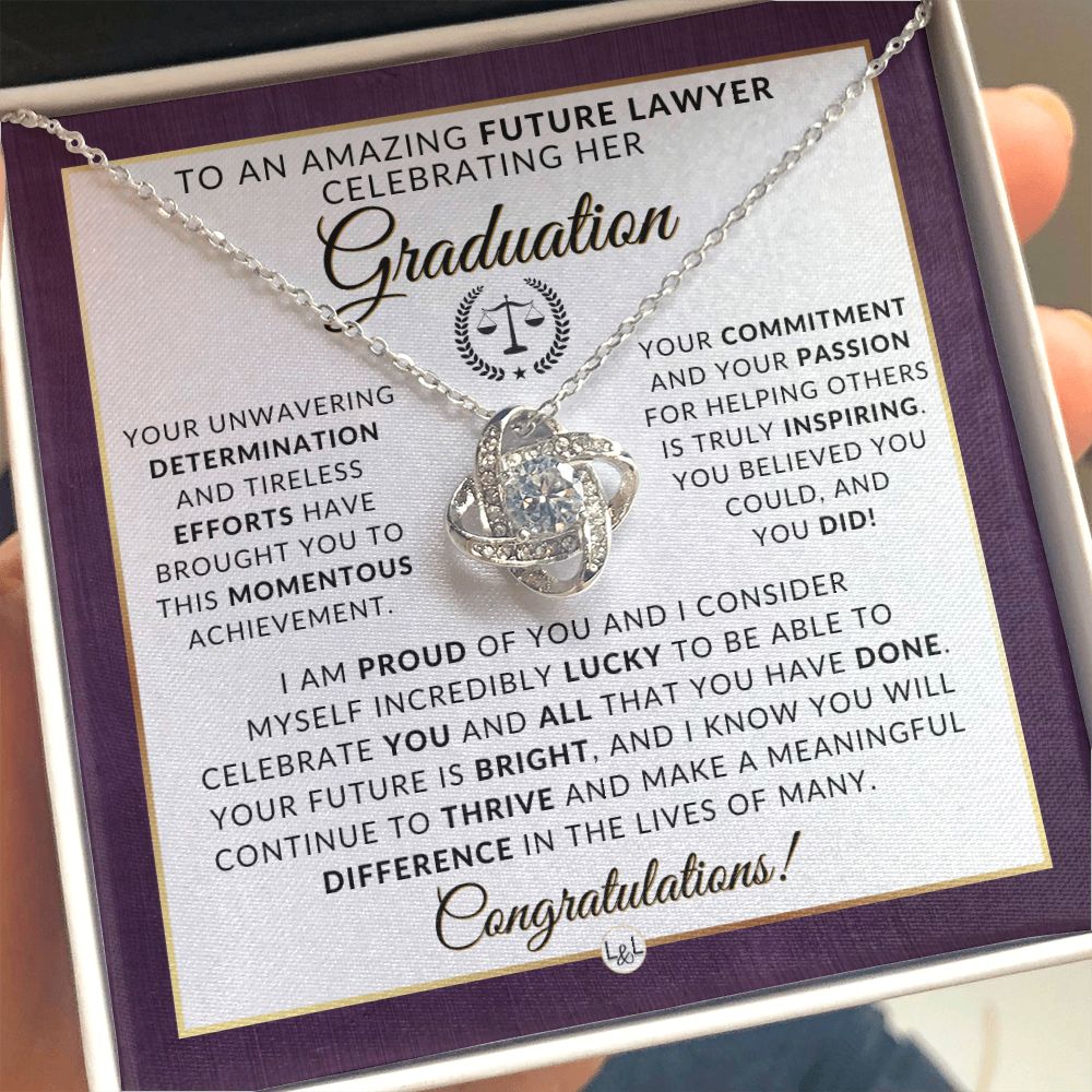 Law Student Gift, Future Lawyer Gift Necklace, Law School Graduation Gift, Law School Gift, Lawyer Graduation - 2024 Graduation Gift Idea For Her