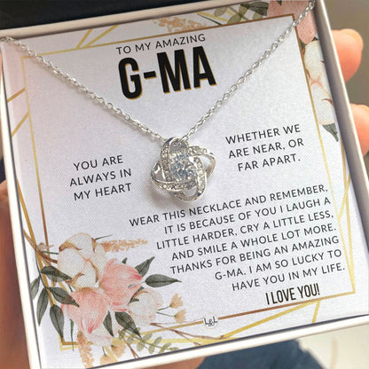 G-Ma Gift - Beautiful Women's Pendant - From Granddaughter, Grandson, Grandkids - Great For Mother's Day, Christmas, or Birthday