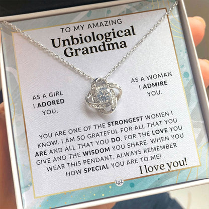 Unbiological Grandma Gift From Granddaughter - Sentimental Gift Idea - Great For Mother's Day, Christmas, Her Birthday, Or As An Encouragement Gift