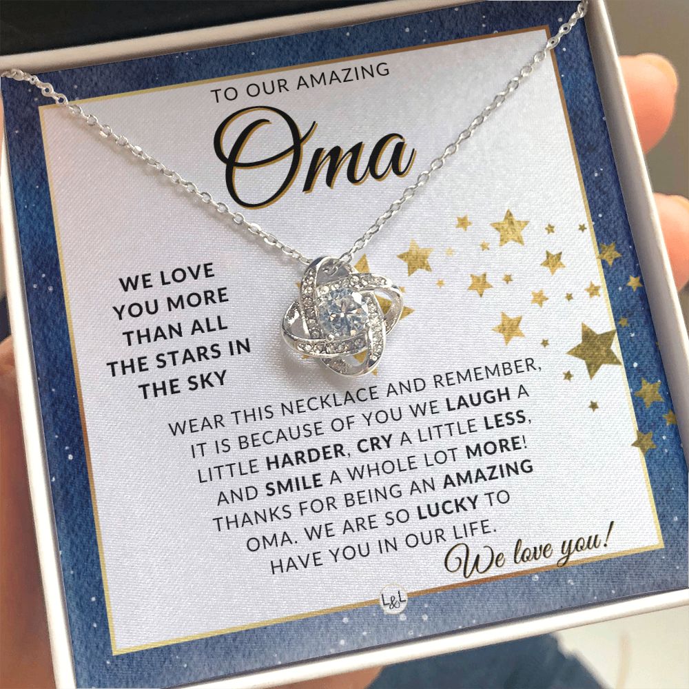 Our Oma Gift - Meaningful Necklace - Great For Mother's Day, Christmas, Her Birthday, Or As An Encouragement Gift