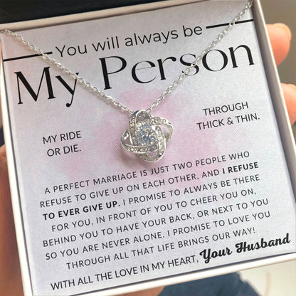 I Refuse To Ever Give Up - To My Wife Necklace - From Husband - Christmas Gifts, Birthday Present, Wedding Anniversary Gift, Valentine's Day