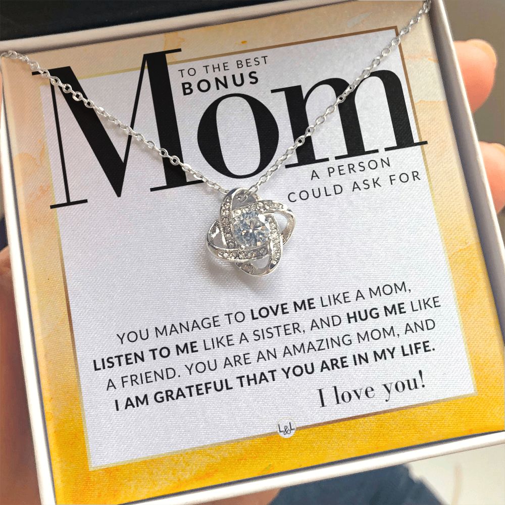 The Best Bonus Mom Gift - Present for Stepmom, Bonus Mom, Second Mom, Unbiological Mom, or Other Mom - Great For Mother's Day, Christmas, Her Birthday, Or As An Encouragement Gift