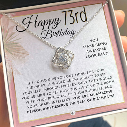 Elegant 73rd Birthday Necklace Gift for Her - Stunning Woman's Pendant Jewelry