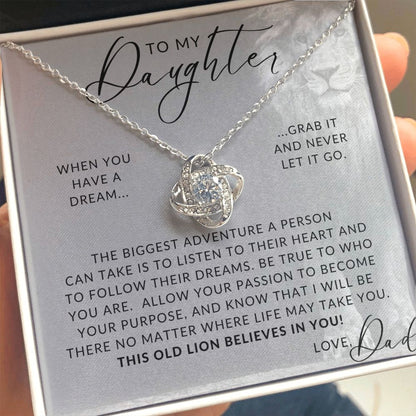 Believes in You - To My Daughter (From Dad) - Father to Daughter Necklace - Christmas Gifts, Birthday Present, Graduation Gift, Valentine's Day