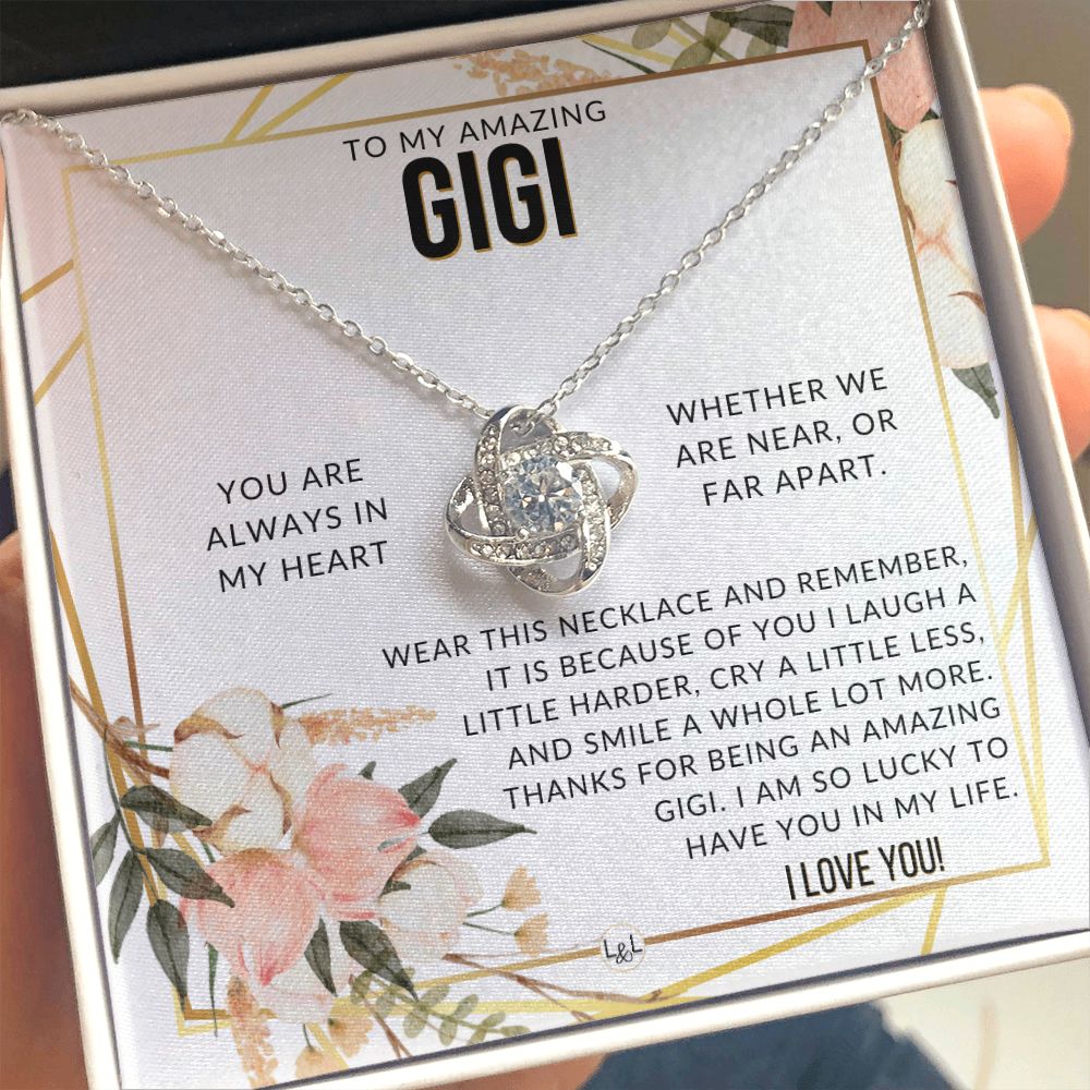 Gigi Gift - Beautiful Women's Pendant - From Granddaughter, Grandson, Grandkids - Great For Mother's Day, Christmas, or Birthday