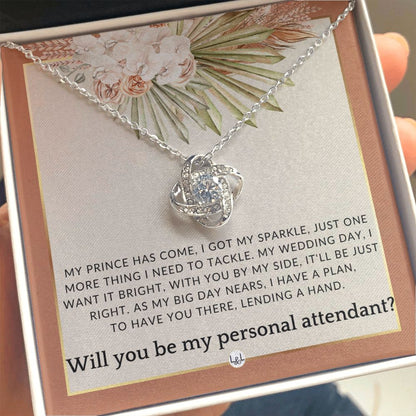 Wedding Personal Attendant Proposal - Will You Be My Helper, Bridal Concierge, Lady in Waiting , Terracotta, Rust And Gold Wedding Theme - Liliana and Liam