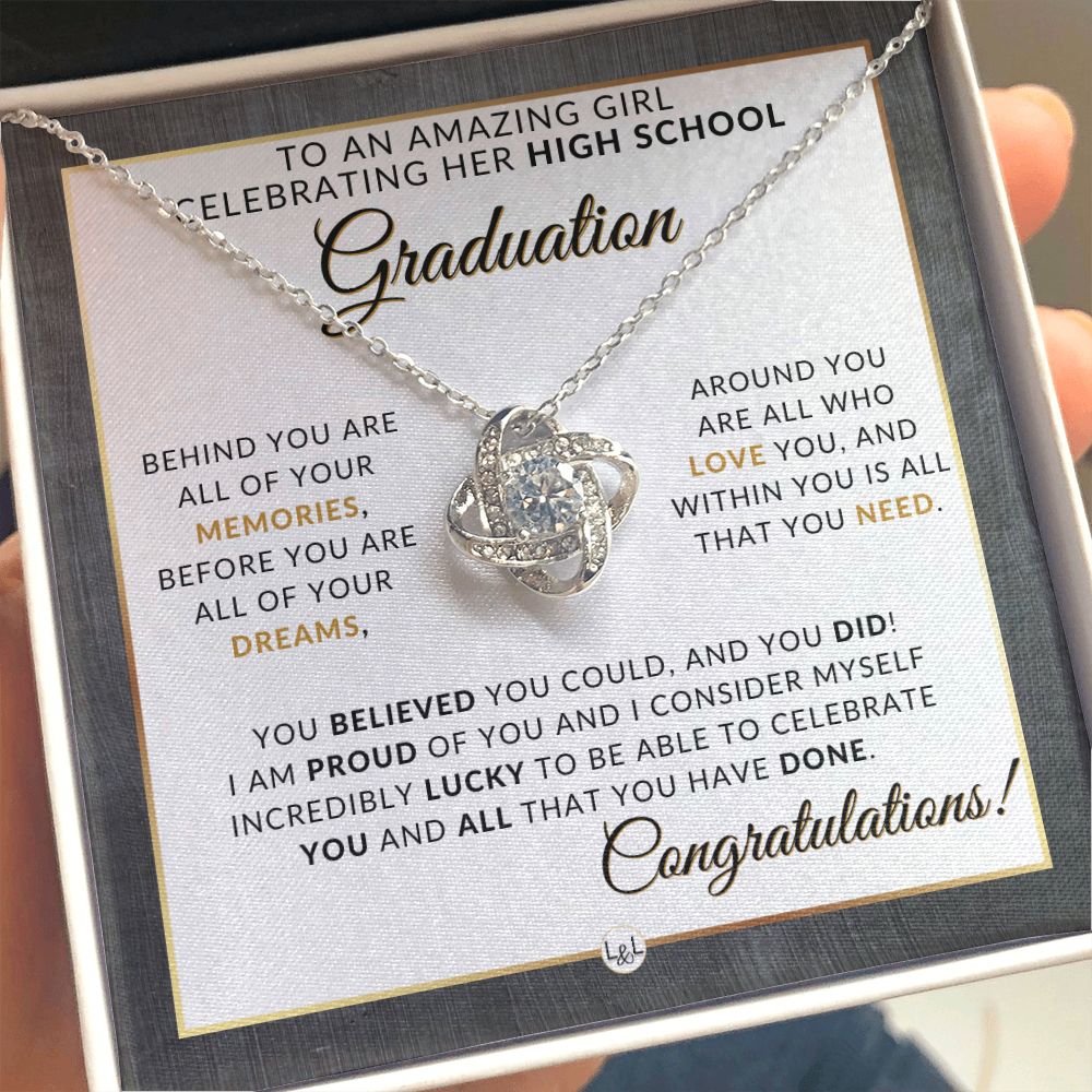 Marking Milestones: Graduation Necklace for High School Graduates - High School Graduation Gifts For Her - 2024 Graduation Gift Idea For Her