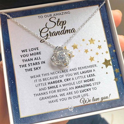 Our Step Grandma Gift - Meaningful Necklace - Great For Mother's Day, Christmas, Her Birthday, Or As An Encouragement Gift