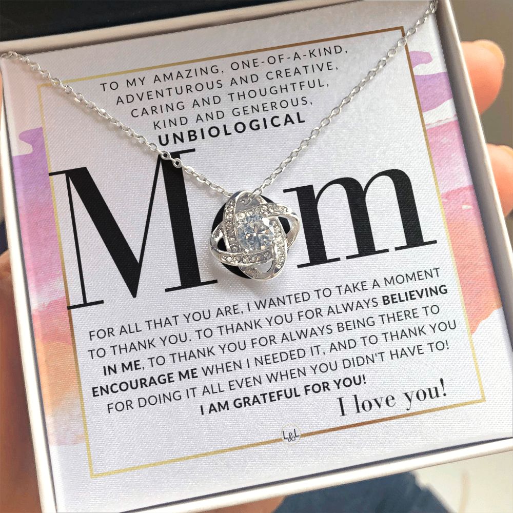Gift For Unbiological Mom - Present for Stepmom, Bonus Mom, Second Mom, Unbiological Mom, or Other Mom - Great For Mother's Day, Christmas, Her Birthday, Or As An Encouragement Gift