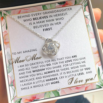 Maw Maw Gift From Granddaughter - Thoughtful Gift Idea - Great For Mother's Day, Christmas, Her Birthday, Or As An Encouragement Gift