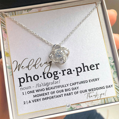 Wedding Photographer Gift - Thank You From Bride & Groom - Gratitude Gift, Token of Appreciation , Pink Floral and Boho Wedding Theme - Liliana and Liam