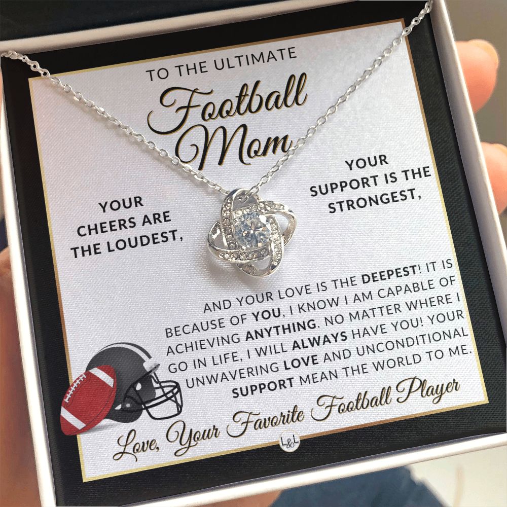 Heartbeat Soccer Curved Necklace - Gift for Mother, Mom, Mother's day,  Football, Coach, Heart Necklace