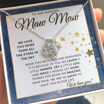 Our Maw Maw Gift - Meaningful Necklace - Great For Mother's Day, Christmas, Her Birthday, Or As An Encouragement Gift - Liliana and Liam