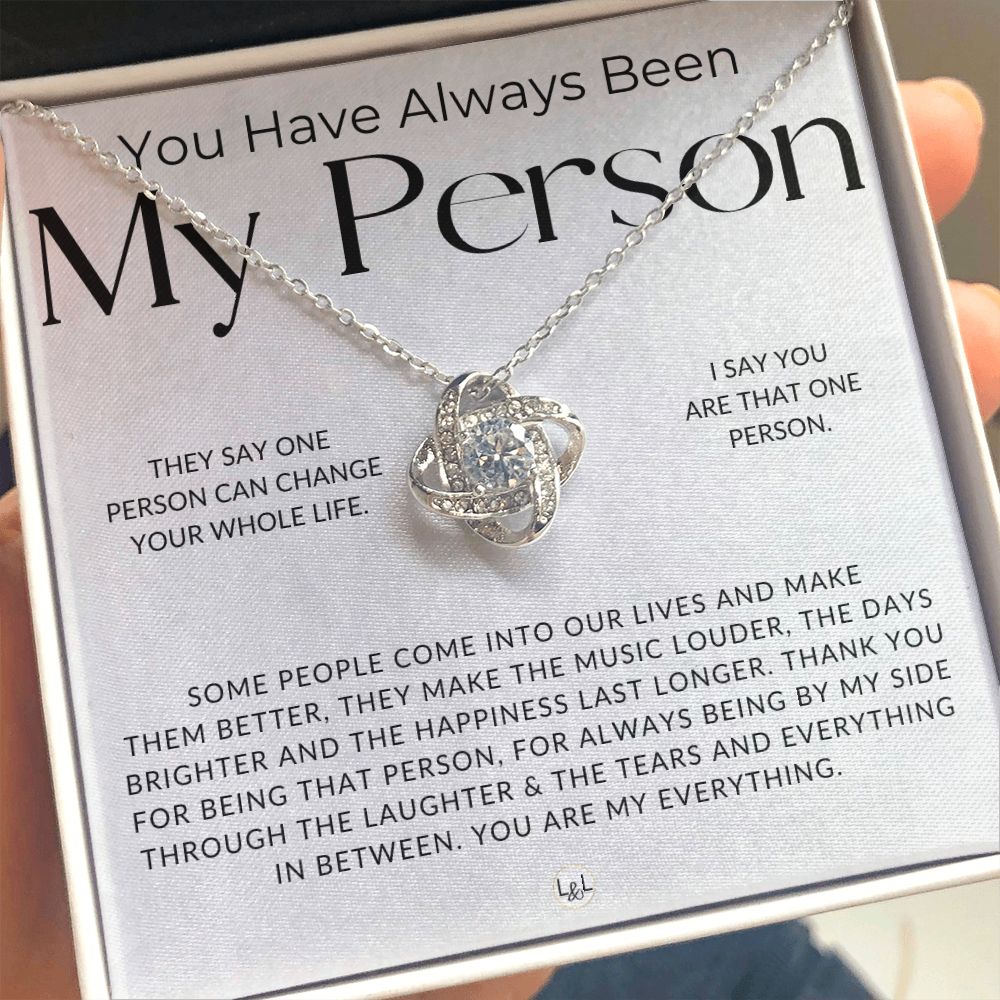 You are THAT person - Thoughtful and Romantic Gift for Her - Soulmate Necklace - Christmas, Valentine's, Birthday or Anniversary Gifts