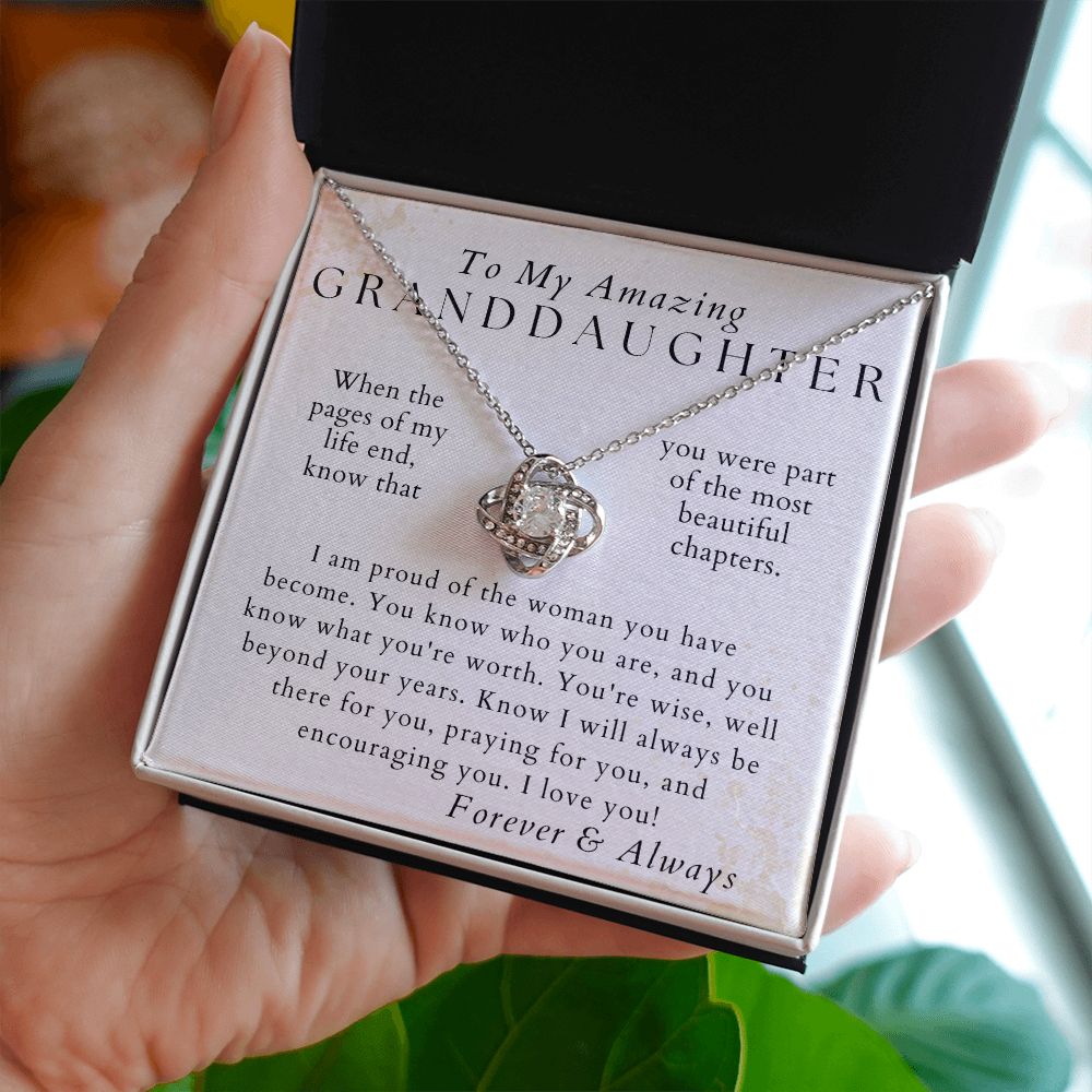 The Best Part - Granddaughter Necklace - Gift from Grandpa, Grandma - Birthday, Graduation, Valentines, Christmas Gifts