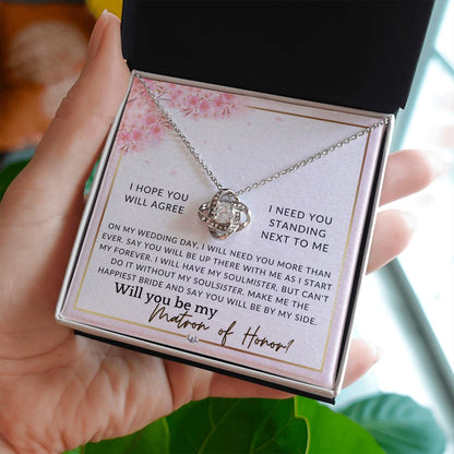 Matron of Honor Proposal Gift - Be My MOH Gift From Bride - By My Side - Wedding Party Accessory , Pink Floral and Boho Wedding Theme - Liliana and Liam