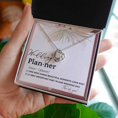 Wedding Event Planner Gift - Thank You From Bride & Groom - Gratitude Gift, Token of Appreciation , Pink Floral and Boho Wedding Theme - Liliana and Liam