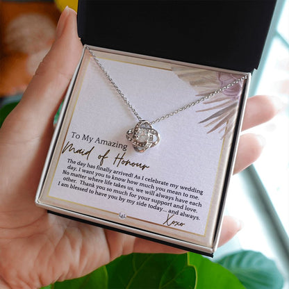 Maid of Honour Gift - On My Wedding Day - Great Wedding Party Thank You Gift From The Bride , Pink Floral and Boho Wedding Theme - Liliana and Liam