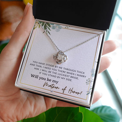 Matron of Honour Proposal Gift - Unique Be My MOH Gift From Bride - Through Thick and Thin , White and Green, Eucalyptus Wedding - Liliana and Liam