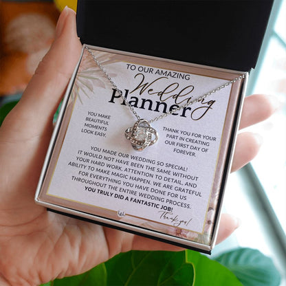 Wedding Event Planner Gift - Thank You From The Couple - Gratitude Gift, Token of Appreciation , Pink Floral and Boho Wedding Theme - Liliana and Liam