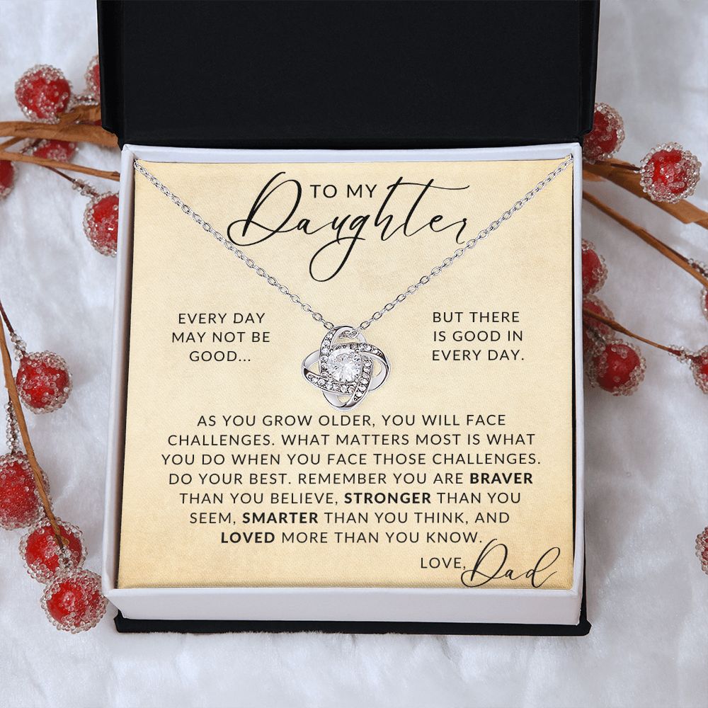 Good In Everyday - To My Daughter (From Dad) - Father to Daughter Gift - Christmas Gifts, Birthday Present, Graduation Necklace, Valentine's Day