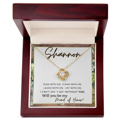 Maid of Honor Proposal, Custom Name - Be My Maid Of Honor, MOH Gift From Bride - Plan With Me , Rustic and Wood Wedding Theme
