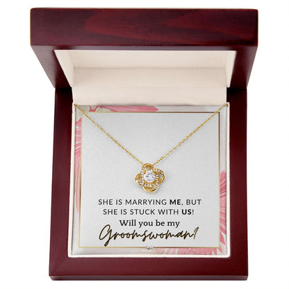 Groomswoman Proposal - Gift From Groom - Will You Be My Groomswoman - Wedding Party Accessories , Pink Floral and Boho Wedding Theme - Liliana and Liam