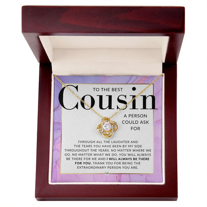 Female Cousin Gift - Present for Best Girl Cousin - Pendant Necklace - Great For Christmas, Her Birthday, Or Encouragement Gift - Liliana and Liam